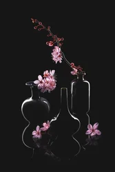Elegantes jarrones de flores