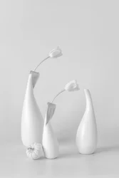 Tulipanes blancos minimalistas