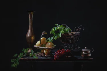 Bodegón de frutas melancólico
