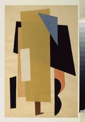 Pintura arquitectónica. Obra de Lyubov (Lioubov) Sergeyevna Popova (1889-1924), collage