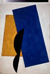 Pintura arquitectónica. Pintura de Lyubov (Lioubov) Sergeyevna Popova (1889-1924), óleo sobre lienzo