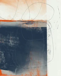 Líneas abstractas azules y naranjas