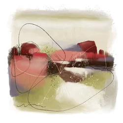 Paisaje abstracto con tonos terrosos