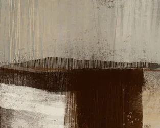 Paisaje abstracto con tonos terrosos