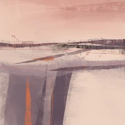 Horizonte abstracto en tonos apagados