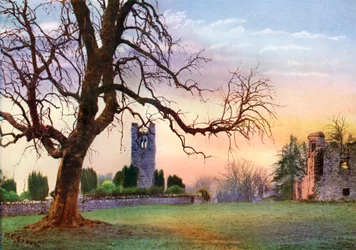 Ruinas en la colina de Slane, Condado de Meath, Irlanda, 1924-1926