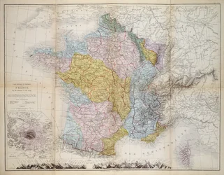 Mapa de Francia, c.1830-40