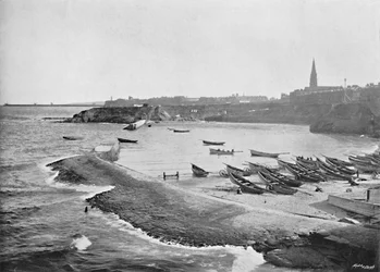 Bahía de Cullercoats, Tynemouth, c1896