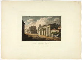 Templo de Fortuna Virilis, lámina treinta y cuatro de las Ruinas de Roma