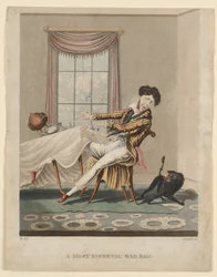 Un huevo infernalmente malo, grabado hecho por H. Pyall, c.1825