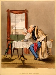 ¡Tan caliente como el demonio!, grabado hecho por George Hunt, 1827