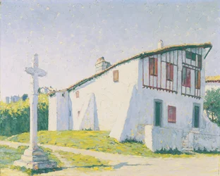 Casa de Bisque, San Juan de Luz, Francia (óleo sobre lienzo)