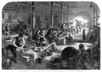 Manufacturas de acero de Sheffield, Yorkshire, 1866