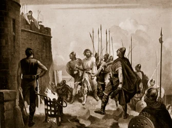 La rendición del castillo de Bamborough