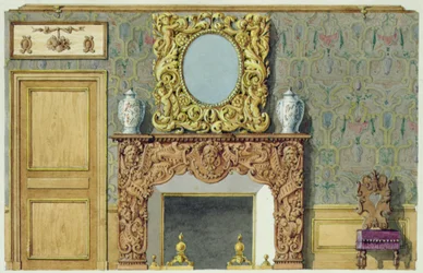 Chimenea en el comedor de la rue Fortunee, casa comprada por Balzac en 1847