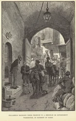 Fellaheen llevando sus productos a un shoonah o almacén del gobierno