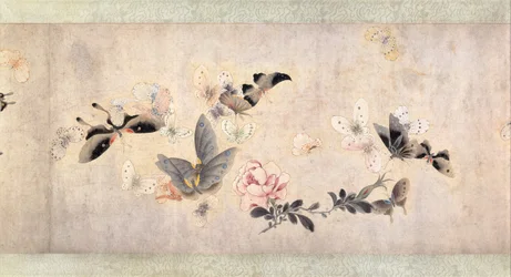 Flores y mariposas