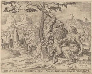 Judá dando a Tamar la prenda, c.1566