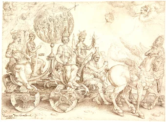 Carro triunfal. Mundus (El Mundo). (Una alegoría de los Cuatro Elementos)