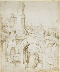 Vista desde la Domus Severiana al Coliseo