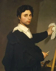 Ingres 1780-1867 como un joven, ca. 1850-60