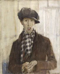 Autorretrato de costalero (óleo sobre lienzo)