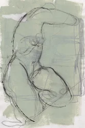 Sketchbook 13, 2024 (pintura al temple, carboncillo sobre papel)
