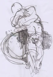 Sketchbook 3, 2024 (carboncillo sobre papel)