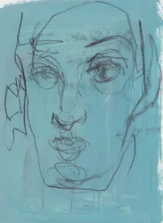 Sketchbook 5, 2024 (pintura al temple, carboncillo, lápiz sobre papel)