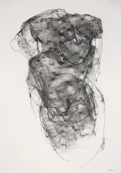 Torso 1, 2022 (carboncillo sobre papel)