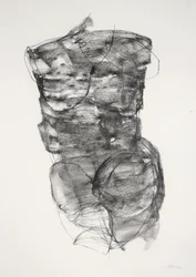Torso 4, 2022 (carboncillo sobre papel)
