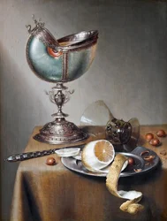 Bodegón con copa de nautilus, c.1650