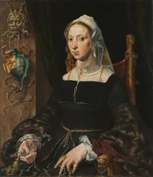 Retrato de Machtelt Suijs, c.1540-45 (óleo sobre madera)