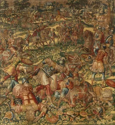 Historia de Gedeón, finales del siglo XVI (seda y lana)