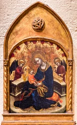 Virgen de la Humildad entre dos ángeles músicos