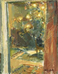 Árbol de Navidad en el salón de Kilo Manor