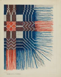 Detalle de Cobertor Tejido, c. 1937