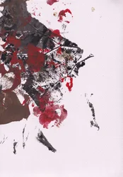 Salpicadura de pintura roja abstracta