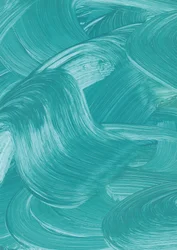 Pinceladas fluidas en verde azulado
