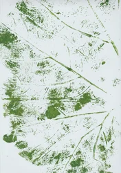 Impresión de hoja verde