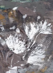 Flores blancas con textura