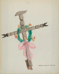 Cruz tallada - Tumba, c. 1937