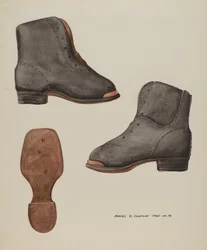 Zapato de Niño con Punta de Cobre, c. 1937