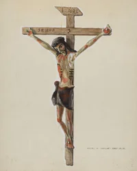 Crucifijo de Madera Pintada, c. 1939
