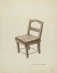 Pequeña silla de madera