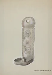 Candelero de estaño, c. 1937