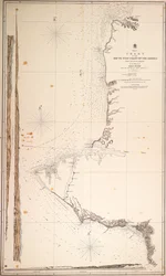 Mar Negro, carta de la costa suroccidental de Crimea desde el cabo Aia hasta la bahía de Alma. Por los oficiales del H.M.S.V. Spitfire.