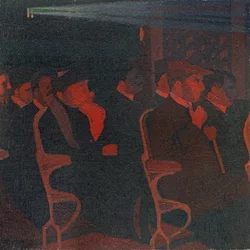 En el cine, c.1915 (óleo sobre lienzo)