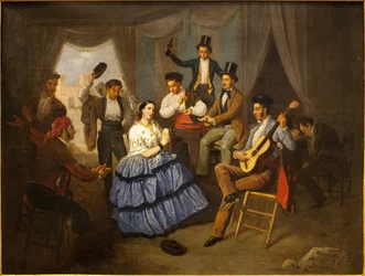 Bailarina en una casa de carnaval