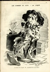 Ilustración de Manuel Luque (1854-1919) para la portada de La Caricature (1880)
